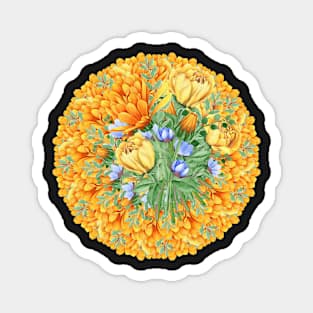 Wreath of Calendulas Magnet