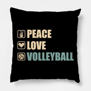 Peace Love Volleyball - Funny Volleyball Lovers Gift Pillow