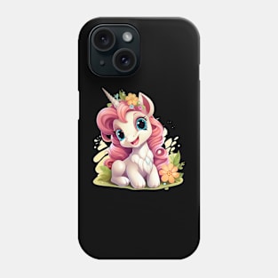 Cute Pink Chibi Unicorn Phone Case