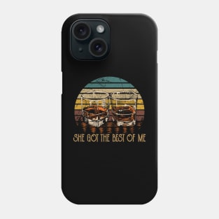 She Got The Best Of Me Country Music Whiskey Glasses Phone Case