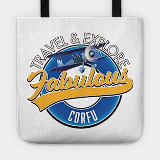 travel explore fabulous Corfu logo Tote