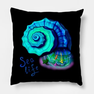 Sea life shell Pillow