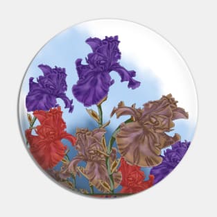 Blooming irises. Love Pin