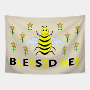 Pagan Blessed Bee and Pentacle Daffodils Tapestry