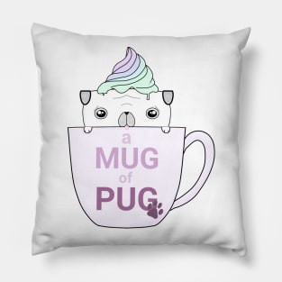 Mug of Pug Pillow