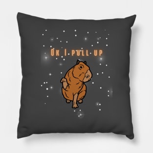 Funny Capybara Ok I Pull Up Pillow