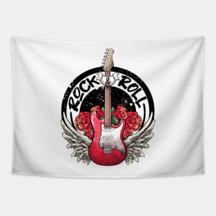 Lets Rock Rock&Roll Skeleton Hand Vintage Retro Rock Concert Tapestry