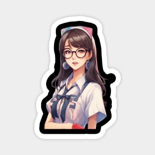 Nerd Asian Schoolgirl Magnet