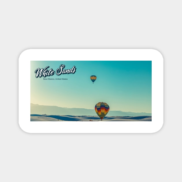 White Sands Hot Air Balloon Invitational Magnet by Gestalt Imagery