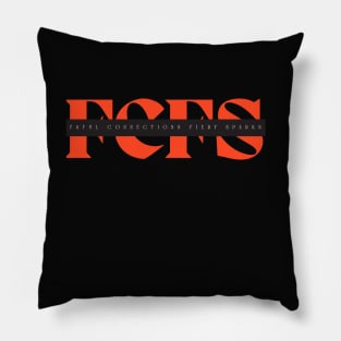 Red and Black Faithful Connections Fiery Sparks Pillow