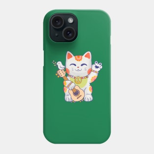 Peace lucky cat Phone Case