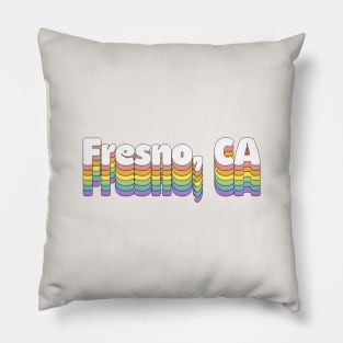 Fresno, CA // Retro Typography Design Pillow