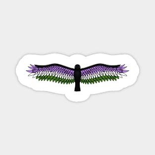 Fly With Pride, Raven Series - Genderqueer Magnet