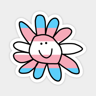 Transgender Pride Flag Daisy Doodle Magnet