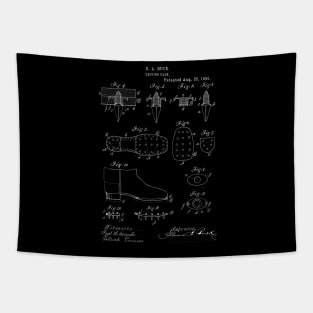 Driving Calk Shoe Vintage Patent Hand Drawing Tapestry