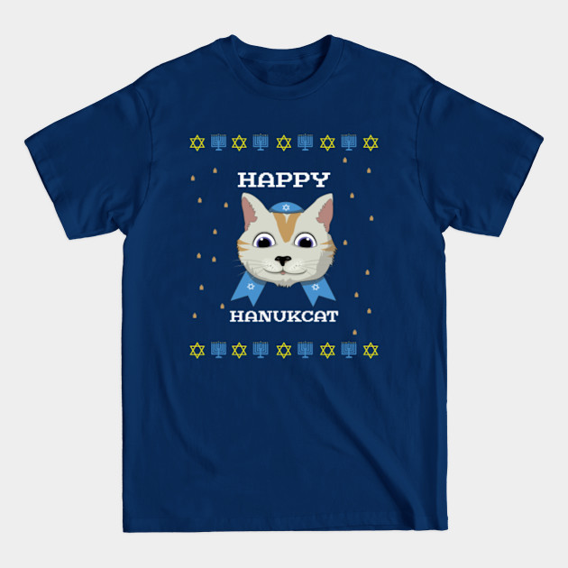 Hanukcat Cat Menorah Happy Hanukkah 2021 - Hanukkah - T-Shirt