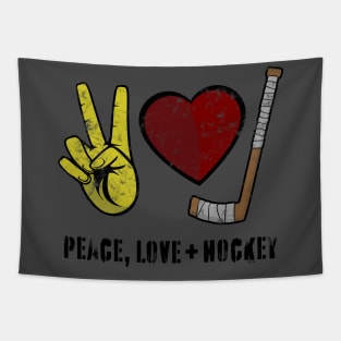 Peace, Love + Hockey Tapestry