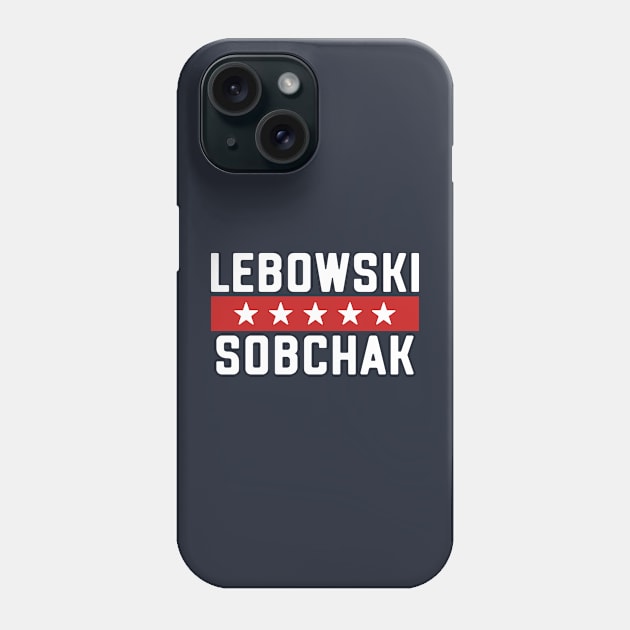 Vote Lebowski Sobchak 2024 Funny The Dude Political Campaign Phone Case by GIANTSTEPDESIGN