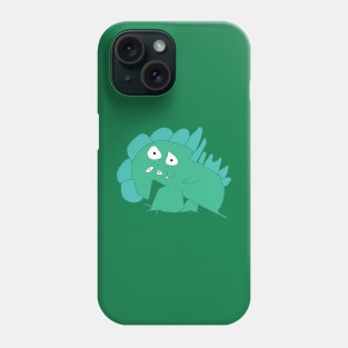 Child Art - Green Dinosaur Monster Alien Phone Case