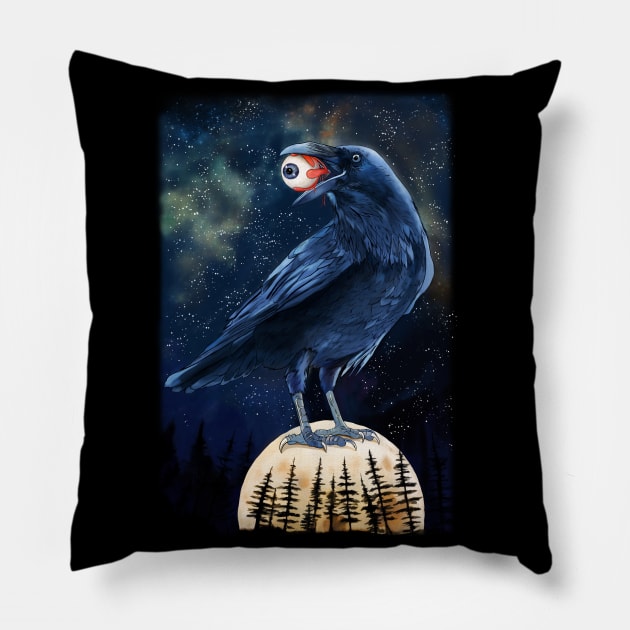 Odin's Raven Pillow by gothicrune