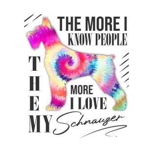 Schnauzer Lover Tye die Design T-Shirt