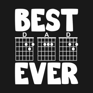Best DAD Ever, Guitarist Dad Gifts, Music Notation, Guitar Chords, Dark Colors, Funny T-Shirt
