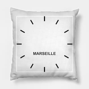 MARSEILLE Time Zone Wall clock Pillow