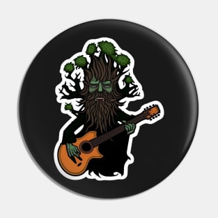 Ent Rocker - A bearded ent playing guitar - Fantasy Pin