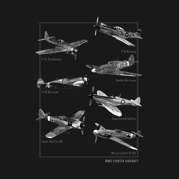 Discover WW2 Fighter Aircraft Warbirds - Warbirds - T-Shirt