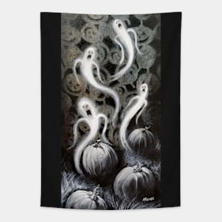 Ghosts in the Pumpkin Patch Tapestry