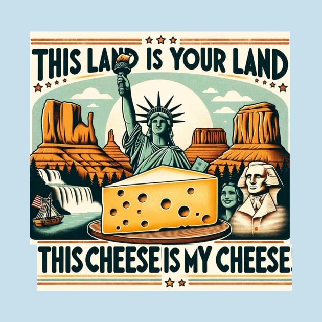 This Land is my cheese America Cheese lover by WearablePSA