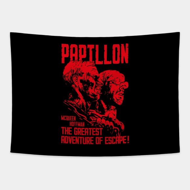 Papillon movie poster Tapestry by ArtMofid