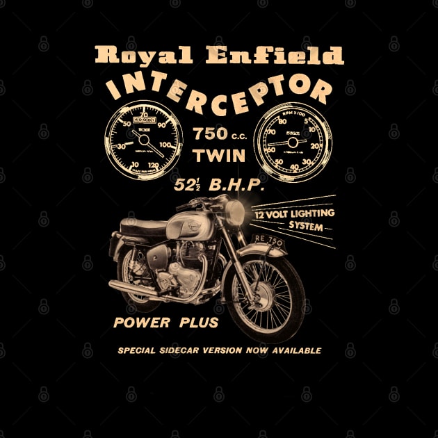 Royal Enfield Interceptor vintage Advertising by MotorManiac by MotorManiac