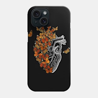 Monarch Butterfly Heart by Tobe Fonseca Phone Case