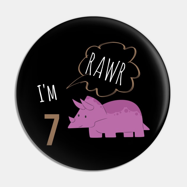 RAWR I am 7 Pin by warantornstore