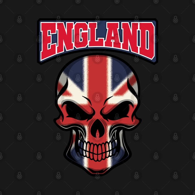 ENGLAND FLAG IN A SKULL EMBLEM by VERXION