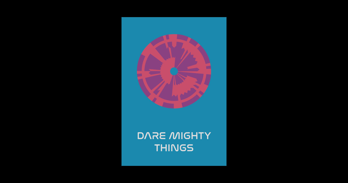 Jplnasa Perseverance Parachute Dare Mighty Things Poster 3 Dare Mighty Things Sticker 