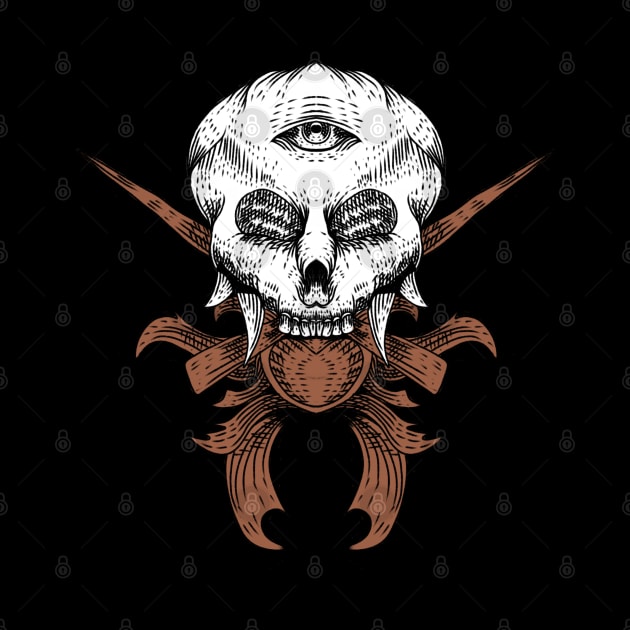 skull stick by Apxwr