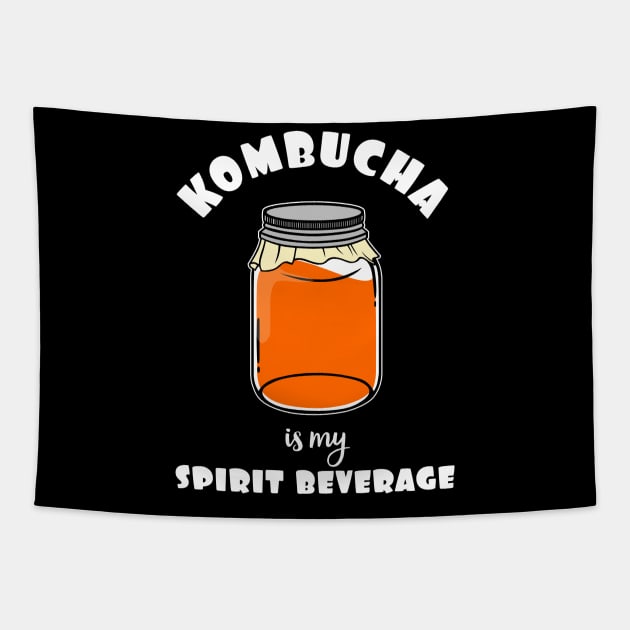 Kombucha Funny Pun Tea Tapestry by Dr_Squirrel
