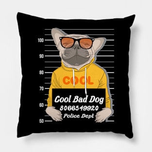 cute dog sunglass police dept Pillow