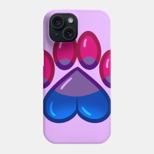 LGBTQ+ Pride Heart Paws - Bisexual Phone Case