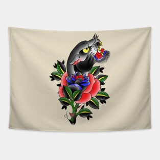 Panther Rose Tapestry