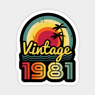 Vintage 1981 Made in 1981 42th birthday 42 years old Gift Magnet