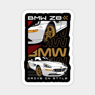 White BMW Magnet