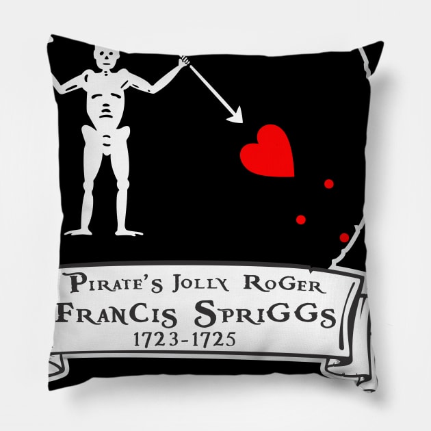 Jolly Roger - Francis Spriggs Pillow by MBK