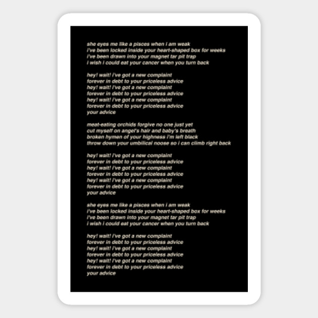 Nirvana Heart Shaped Box Song Lyrics Nirvana Magnes Teepublic Pl