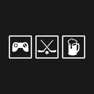 Hockey, Beer and Videogames T-Shirt