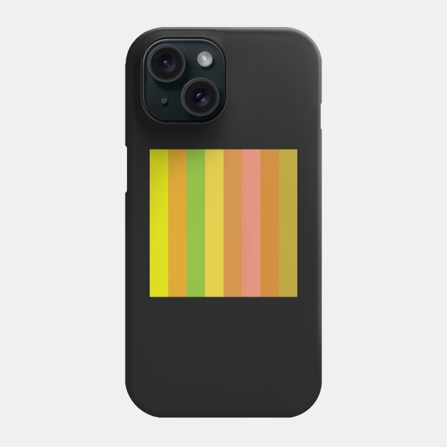 yellow green and orange minimalist stripe pattern Phone Case by pauloneill-art