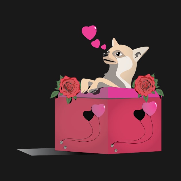 Puppy Chihuahua Valentine by Kanom-Tom