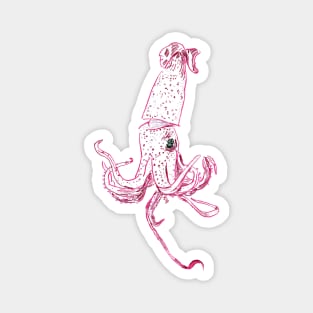 Giant Pink Squid Magnet